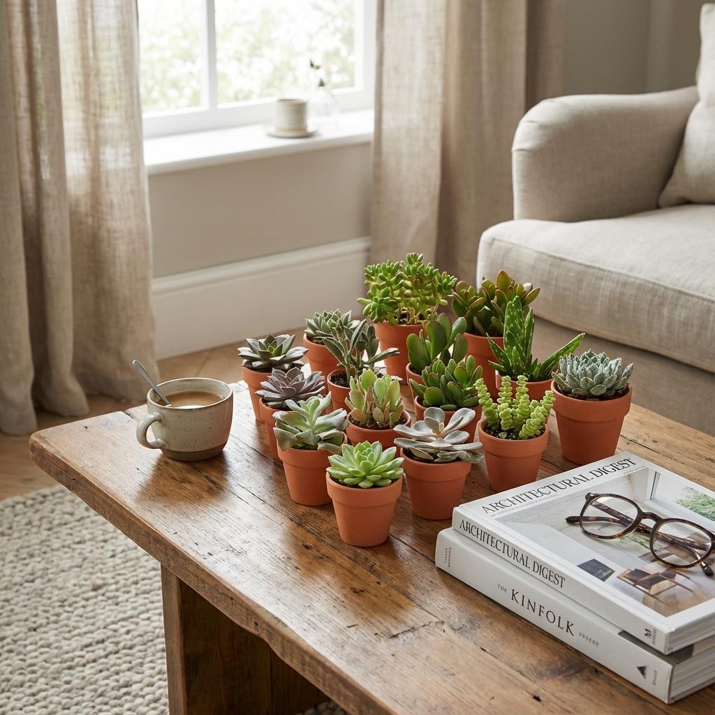 Collection mini cactus & succulentes x15 – Pots terracotta inclus