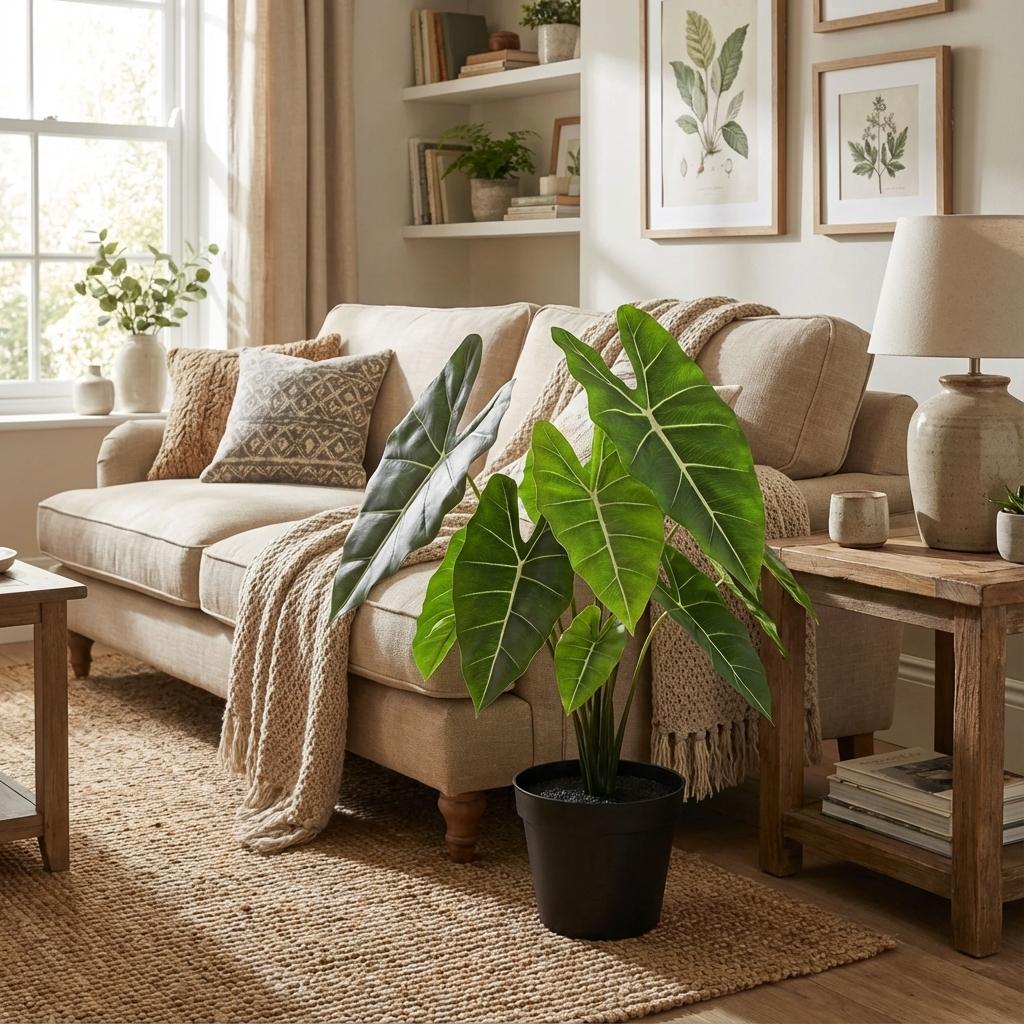 Alocasia Polly plante artificielle