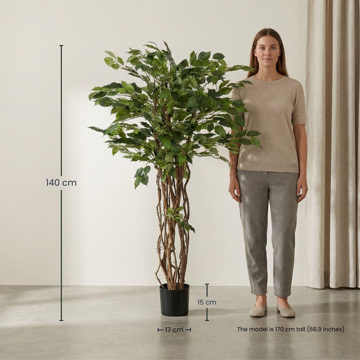 Ficus Liane Arbuste plante artificielle