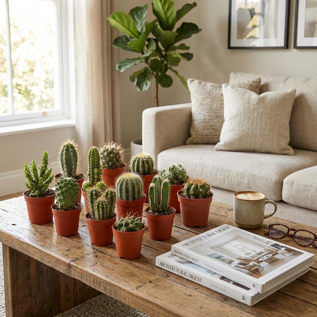 Mini cactus x3 | Ø 5,5 cm, Hauteur 5-10 cm