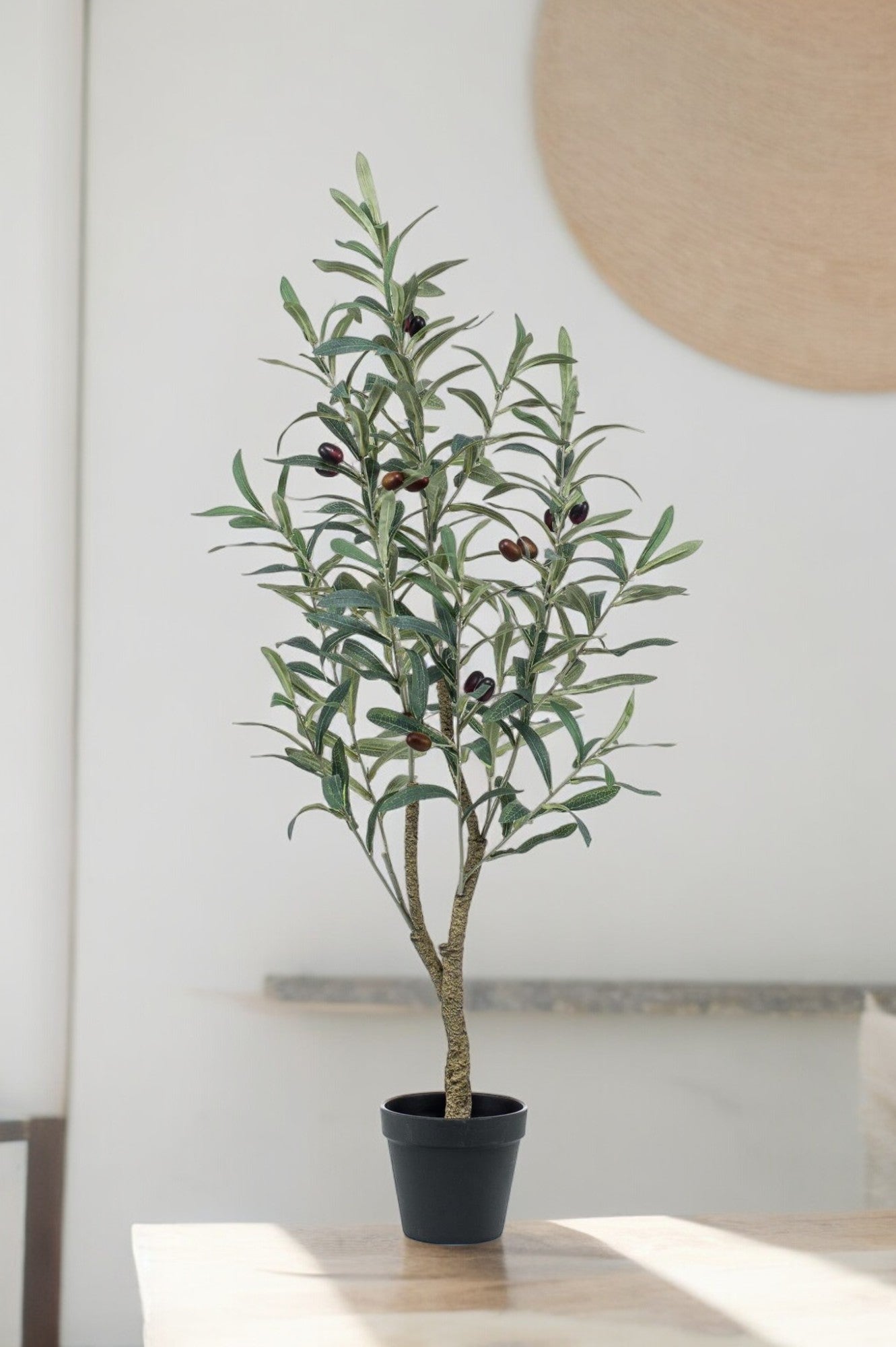 Plante Artificielle Olive 70 Cm - Imitation Réaliste En Plastique Et Soie, Vert Persistant, Facile D'entretien - 3