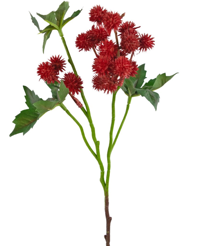 Livraison plante Branche artificielle Ricinus rouge vin