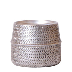 Cache-pot argenté - Ø12cm