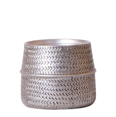 Cache-pot argenté - Ø9cm