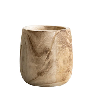 Cache-pot en bois -h25cm, Ø23cm