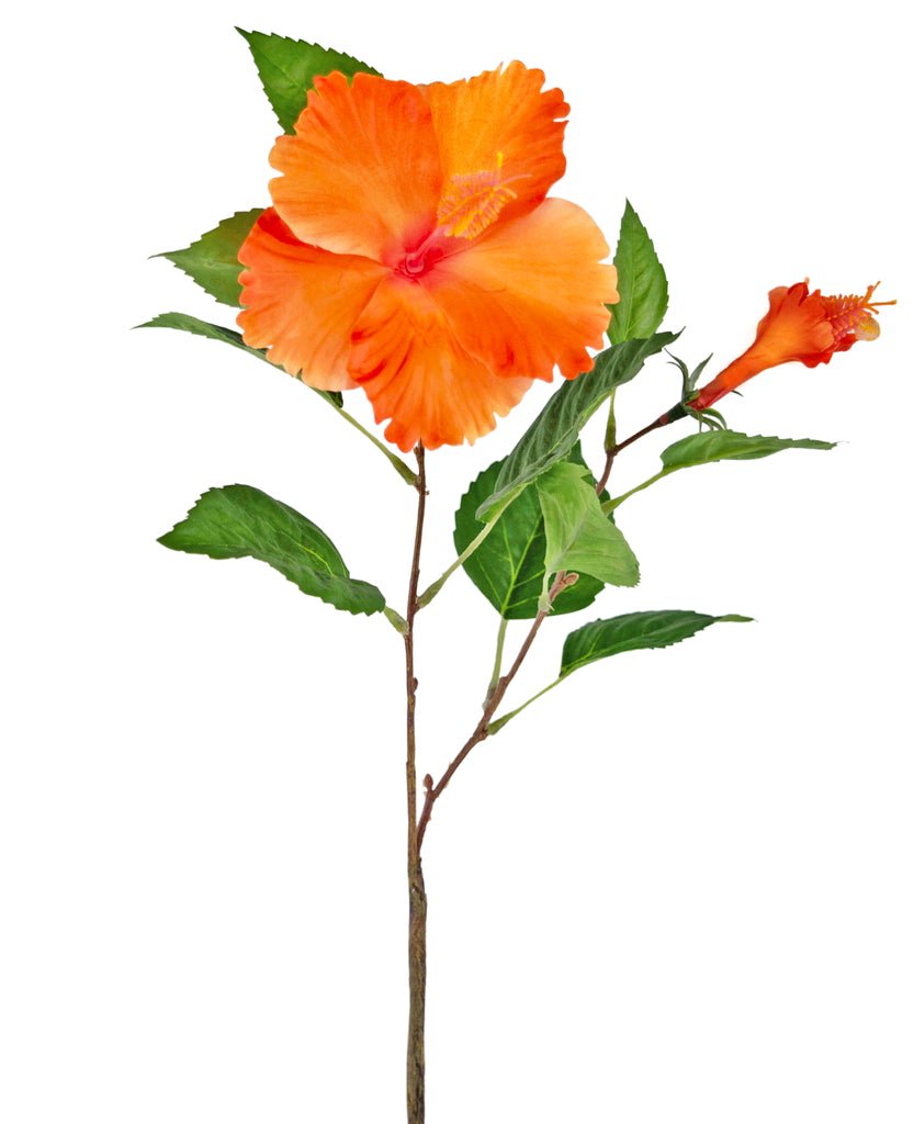 Livraison plante Fleur Artificielle Hibiscus Orange