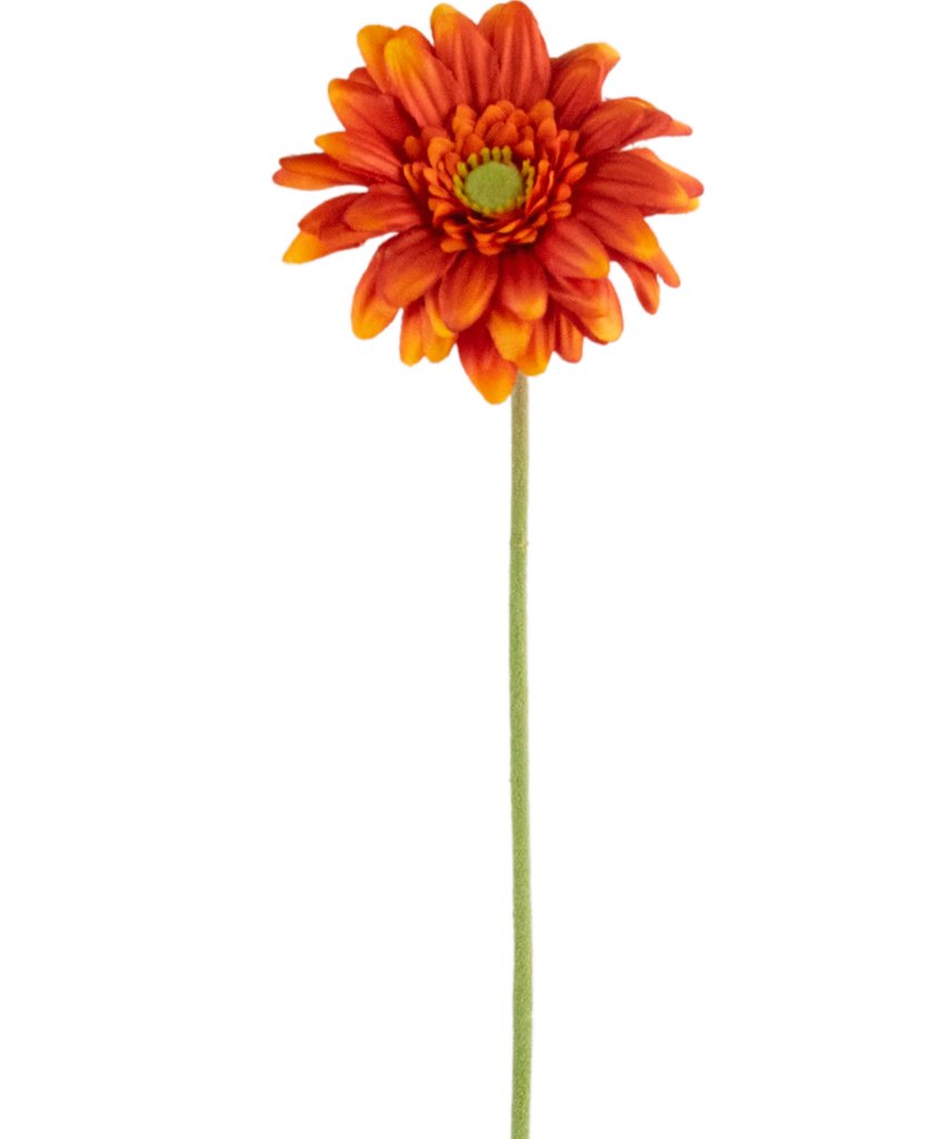 Livraison plante Gerbera mini artificiel doux orange