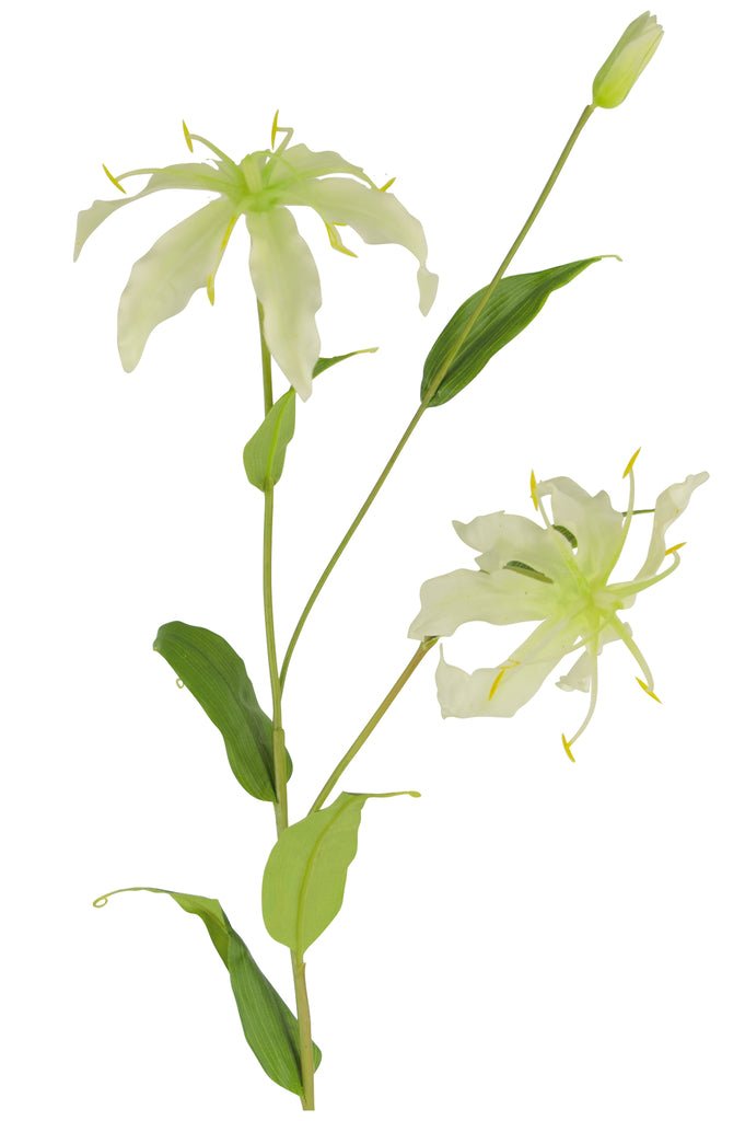 Livraison plante Gloriosa blanche - Branche fleurie artificielle