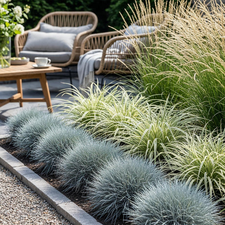 Livraison plante Graminées variées – Lot de 3 – Pot 17 cm – Hauteur 50 cm