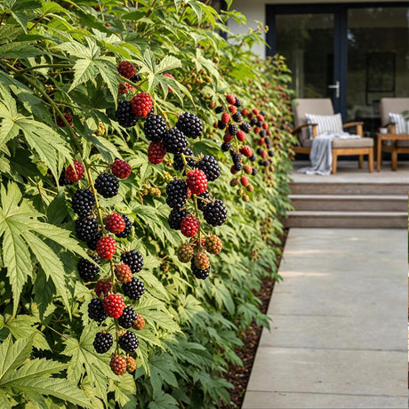 Livraison plante Mûrier Thornless Evergreen – Lot de 3 – Pot 9 cm