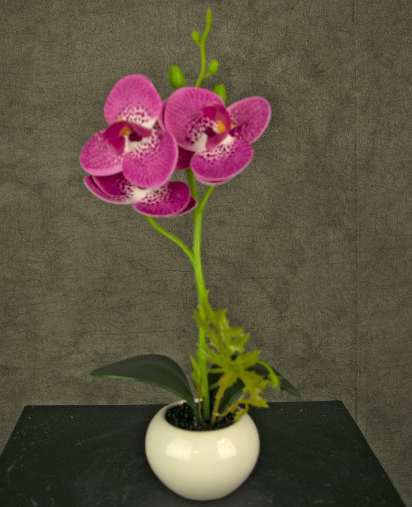Livraison plante Orchidée artificielle fuchsia en pot