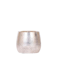 Pot décoratif Elite argenté brillant