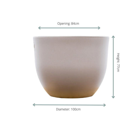 Livraison plante Pot Eggy Taupe 100 cm