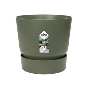 Pot rond Elho greenville vert feuille 25cm