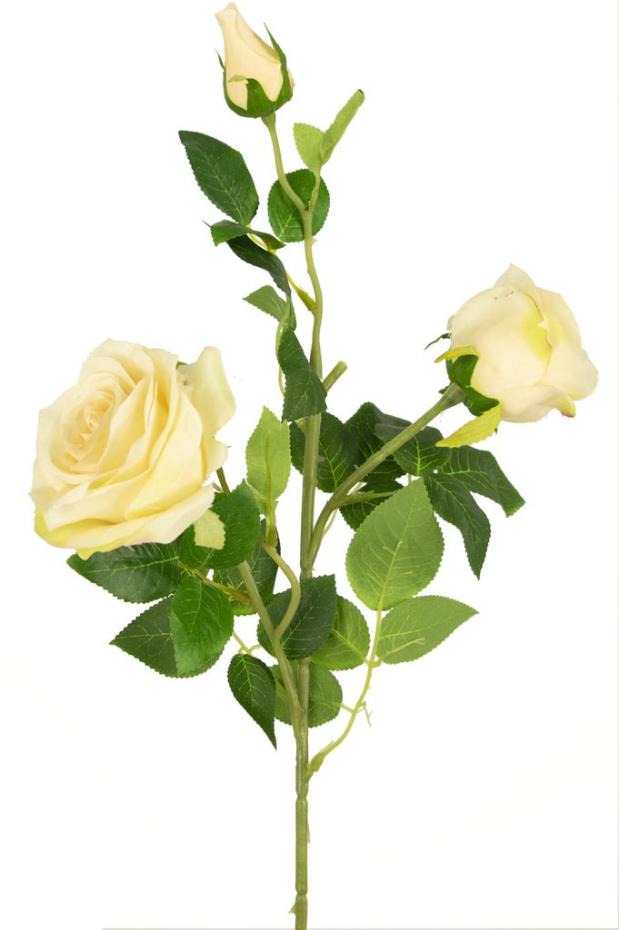Livraison plante Rose artificielle deluxe beige.