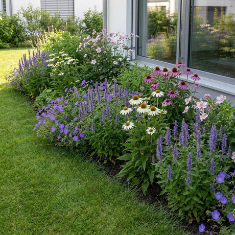 Pack Massif Soleil & Mi-Ombre Rose & Blanc (Géranium Vivace & Échinacée Pourpre) - 30 plantes — photo 2