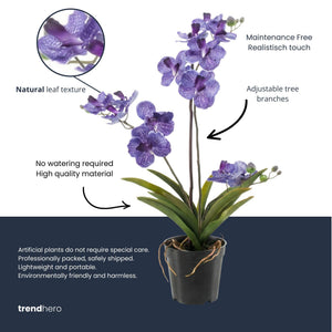 Orchidee Vanda Violet plante artificielle