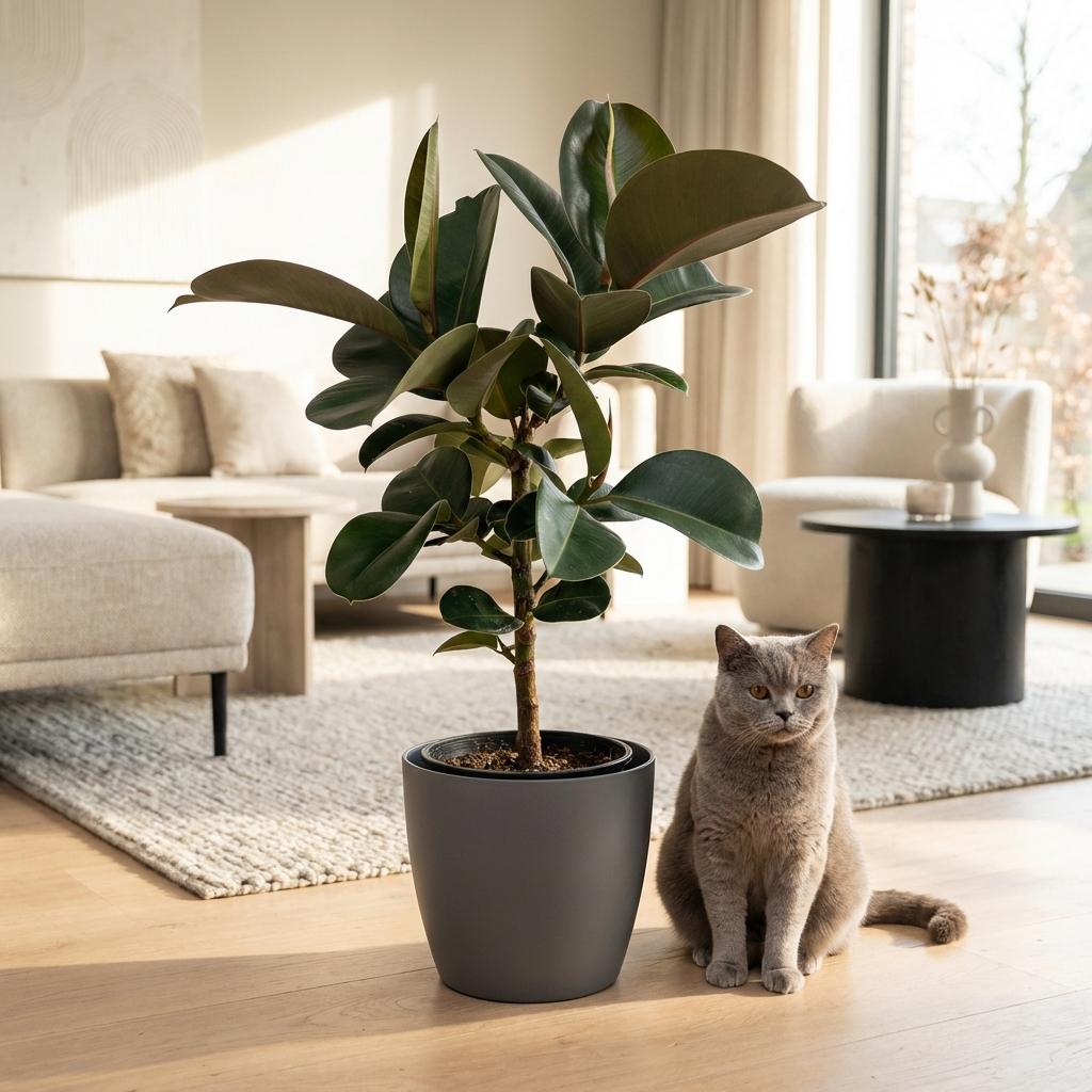 Ficus Elastica Cloe – Plante caoutchouc | Pot 19 cm, Hauteur 60 cm