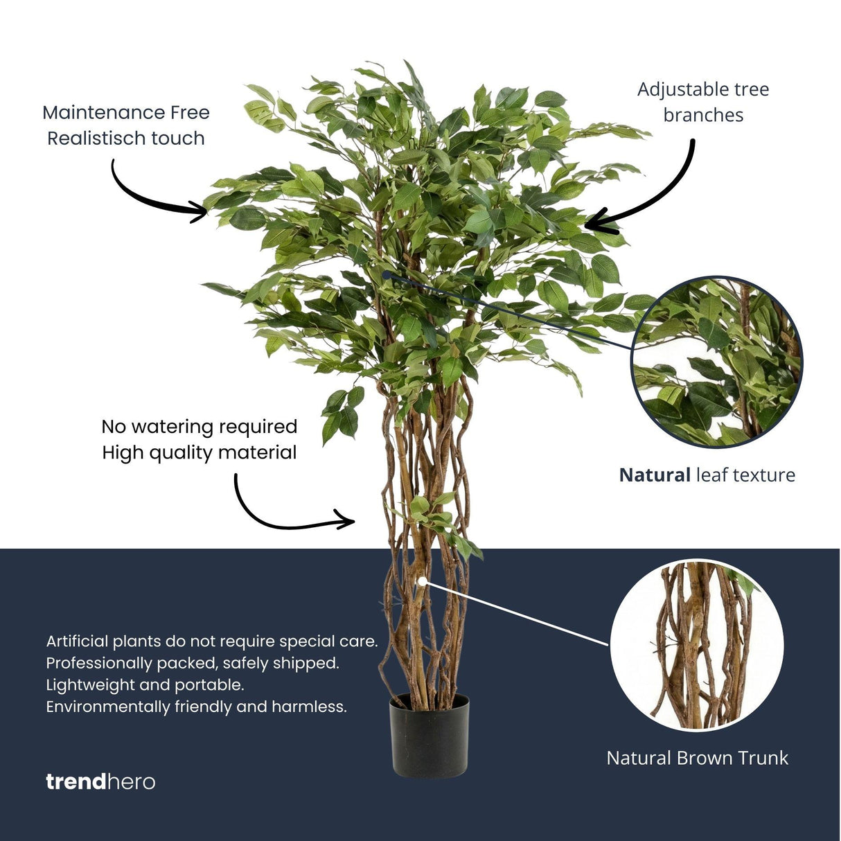 Ficus Liane Arbuste plante artificielle