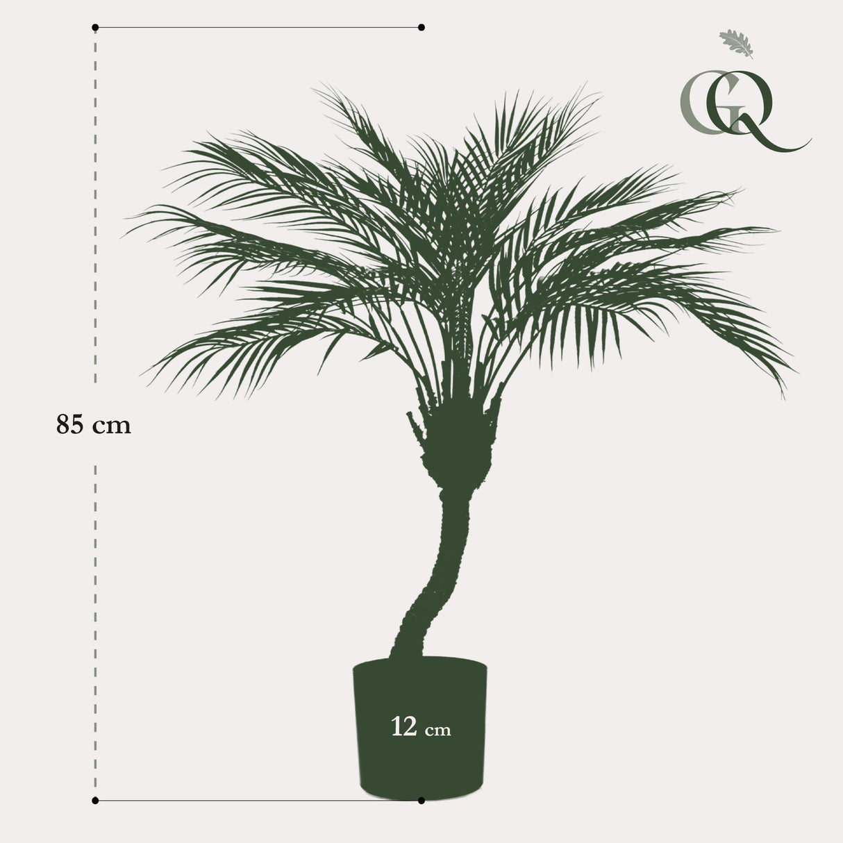 Chamaedorea plante artificielle - h85cm, Ø12cm