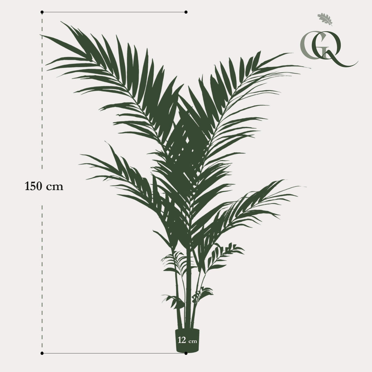 Palmier Kentia plante artificielle- h150cm, Ø12cm