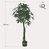 Pachira Aquatica plante artificielle - h150cm, Ø17cm