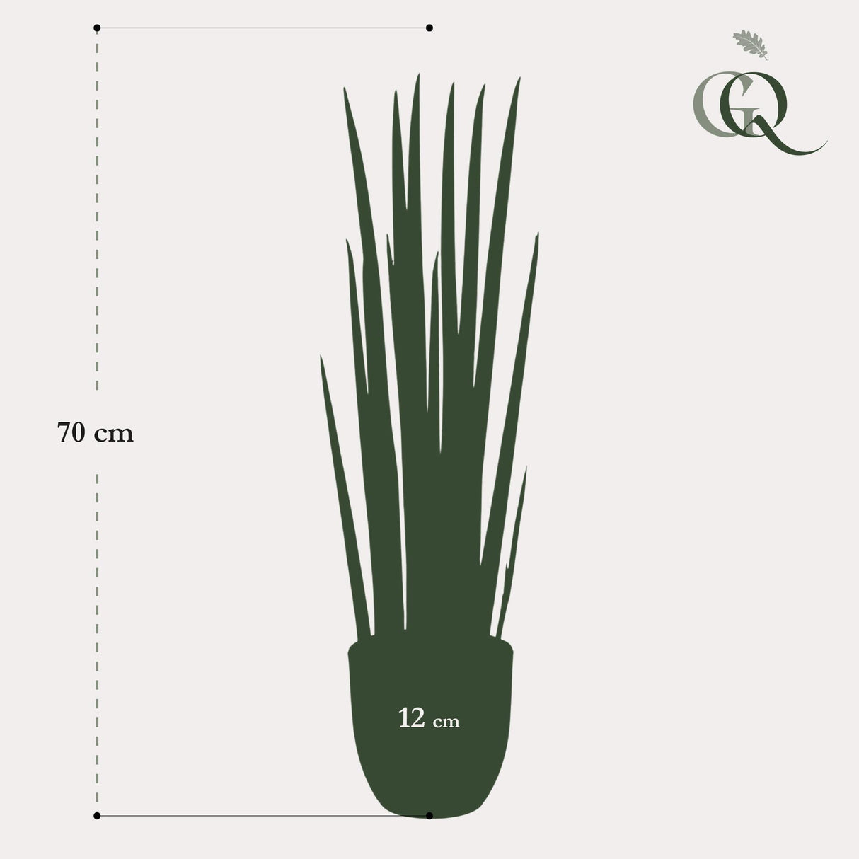 Sansevieria Cylindrica plante artificielle- h70cm, Ø12cm