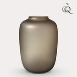 Vase en verre taupe - h35cm, Ø25cm