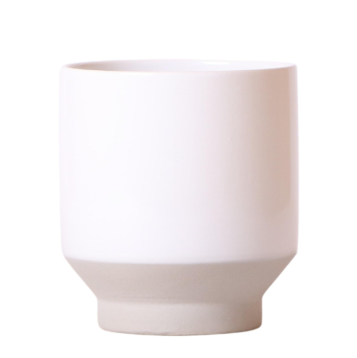 Jardinera de cerámica blanca - Ø12cm