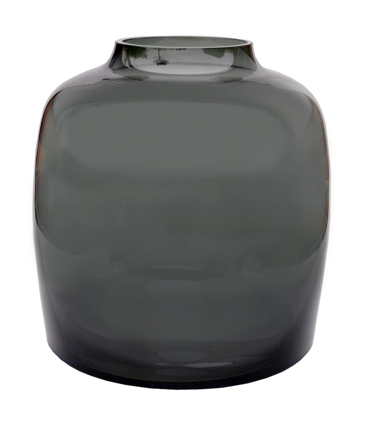 Vase en verre gris - h25cm, Ø25cm