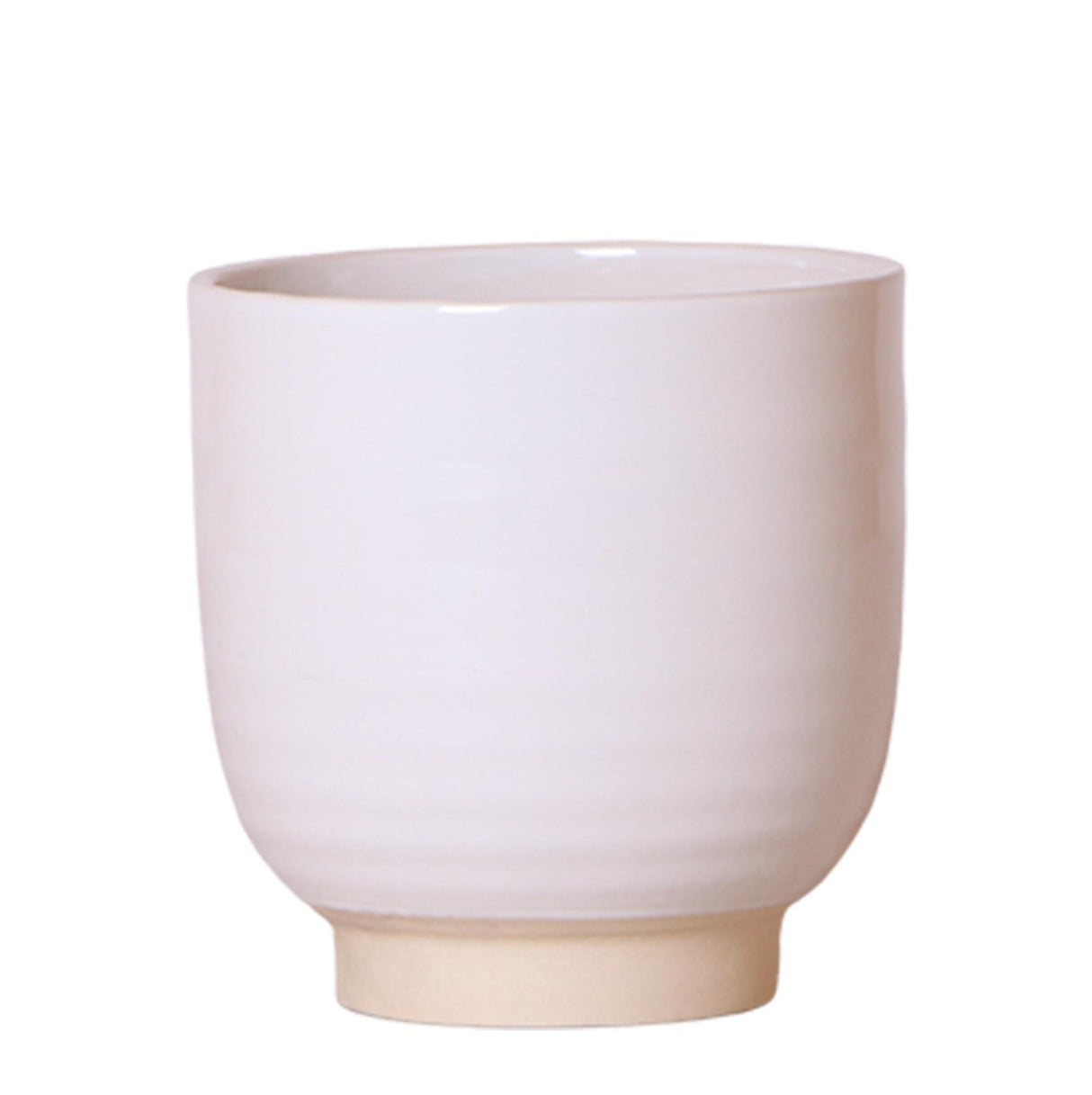 Fioriera in ceramica bianca - Ø12 cm