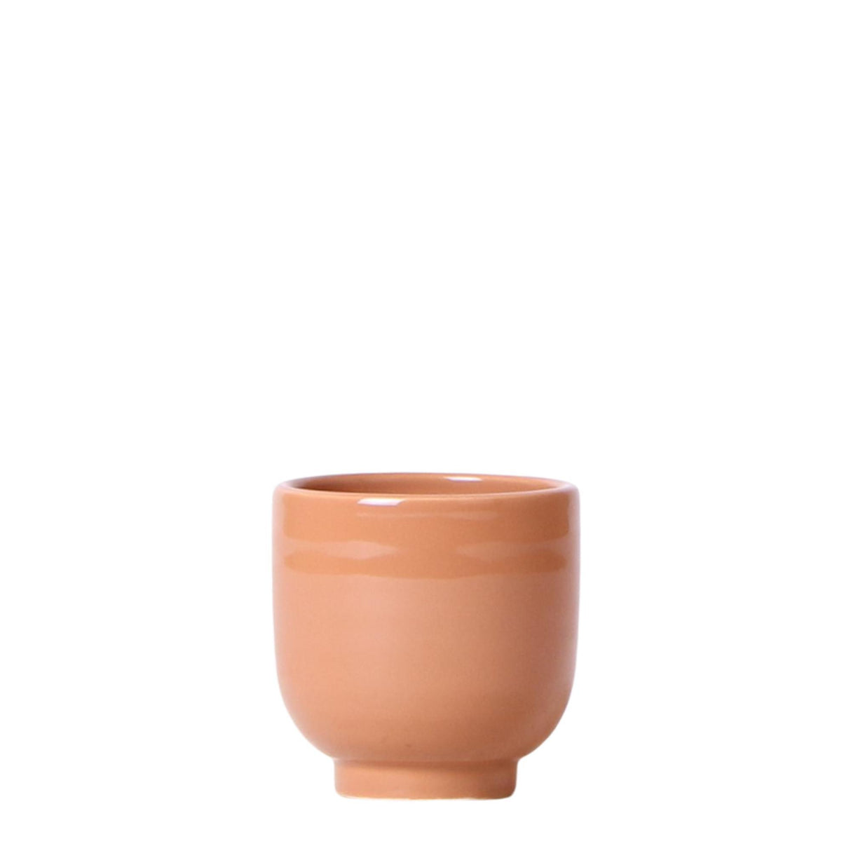 Fioriera in ceramica ocra - Ø6cm