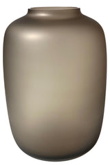 Vase en verre taupe - h35cm, Ø25cm